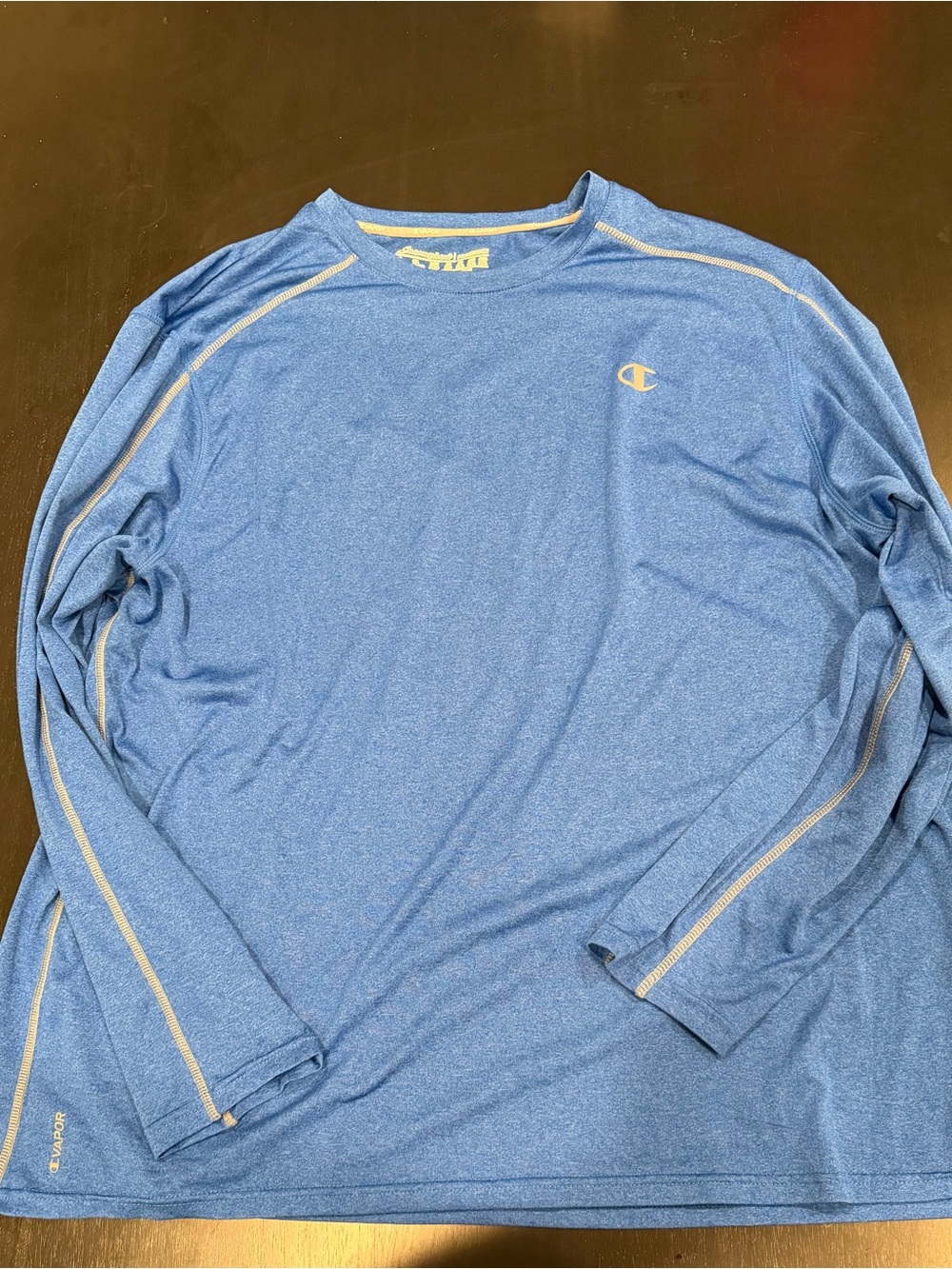 Champion Men's Heather Blue Long Sleeve Performance Shirt